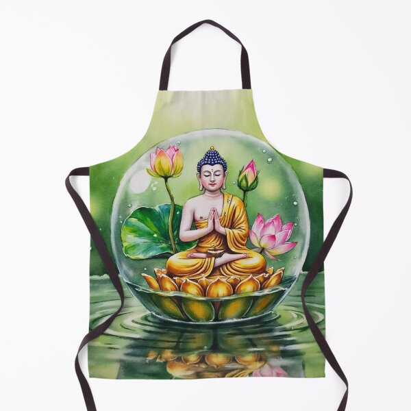 Item preview, Serene Buddha on Golden Lotus – Peaceful Zen Meditation Art designed and sold by skysshobu.