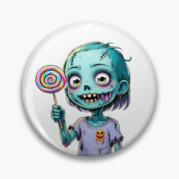 Item preview, Cute Zombie Girl with Lollipop – Funny Halloween Cartoon designed and sold by SamartkitDesign.