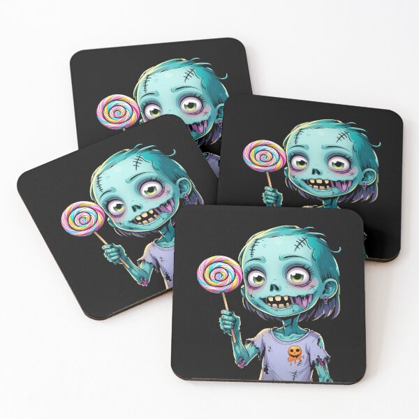 Item preview, Cute Zombie Girl with Lollipop – Funny Halloween Cartoon designed and sold by SamartkitDesign.