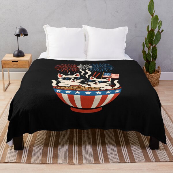 Item preview, Cats Ramen Patriotic American Flag Boys Girls 4th of July designed and sold by cawtoon.