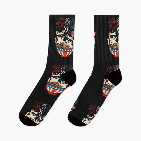 Item preview, Cats Ramen Patriotic American Flag Boys Girls 4th of July designed and sold by cawtoon.