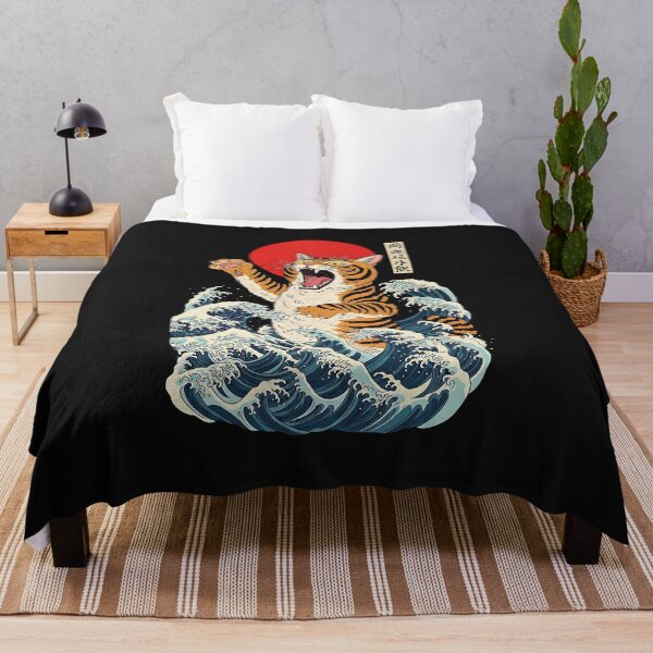 Item preview, Catzilla Cat Japanese Art Funny Cat Gifts For Men Women Kid  designed and sold by cawtoon.