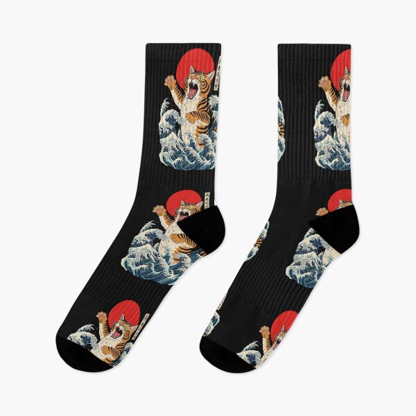 Item preview, Catzilla Cat Japanese Art Funny Cat Gifts For Men Women Kid  designed and sold by cawtoon.