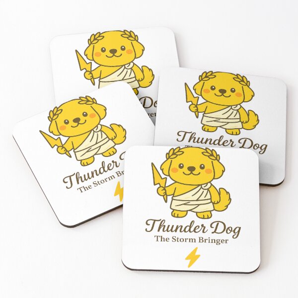 Item preview, Thunder Dog – Cute Mythical Pet Illustration, The Storm Bringer designed and sold by RungsitDesign.
