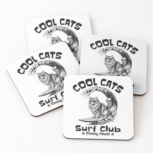 Item preview, Cool Cats Surf Club Meowy Hawaii designed and sold by EthosWear.