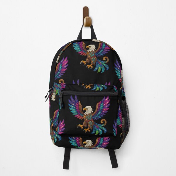 Item preview, Colorful embroidered fantasy eagle designed and sold by Ahau Designs.