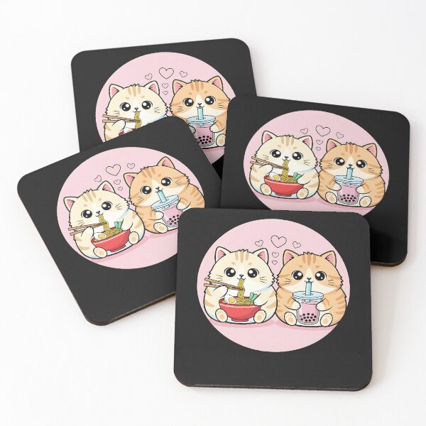 Item preview, Funny Boba Ramen Cats Kawaii Anime Japan Cute Neko Cat designed and sold by cawtoon.