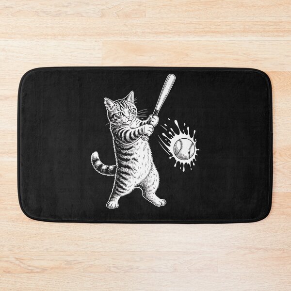 Item preview, Funny Cat Baseball Graphic designed and sold by cawtoon.
