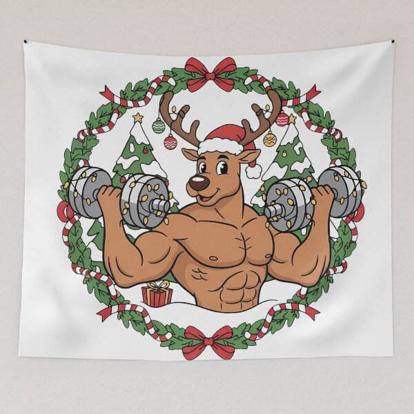 Item preview, Gym Reindeer Christmas Workout designed and sold by Drip stamp.