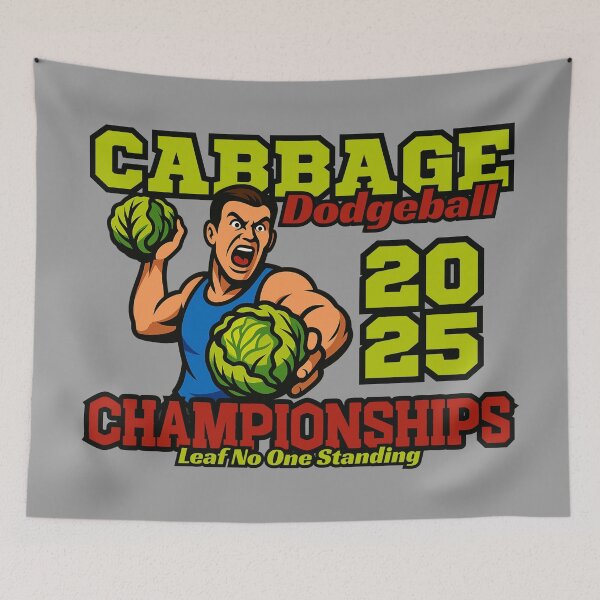 Artikelvorschau, Cabbage Dodgeball Championships 2025 entworfen und verkauft von UNK-Fatigues.