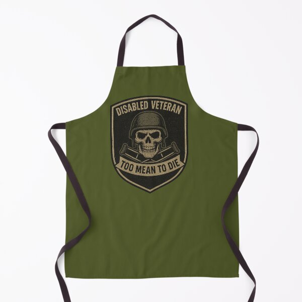 Item preview, Too Mean to Die – Gritty Disabled Veteran Patch Design designed and sold by getpressedshirt.