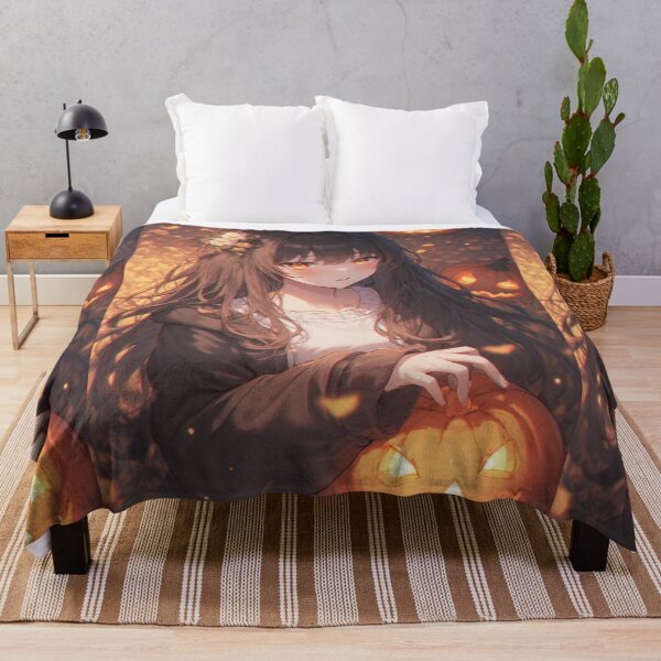 Item preview, Anime girl with pumpkins designed and sold by ArtsJulian.
