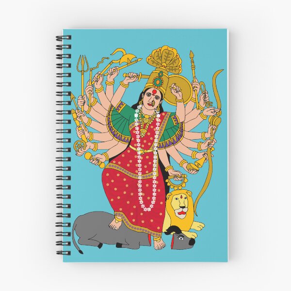 Item preview, Saptashrungi Devi Illustration | Goddess Durga of Seven Peaks | Divine Mountain Goddess Digital Artwork designed and sold by Harshit_Digital_Arts.