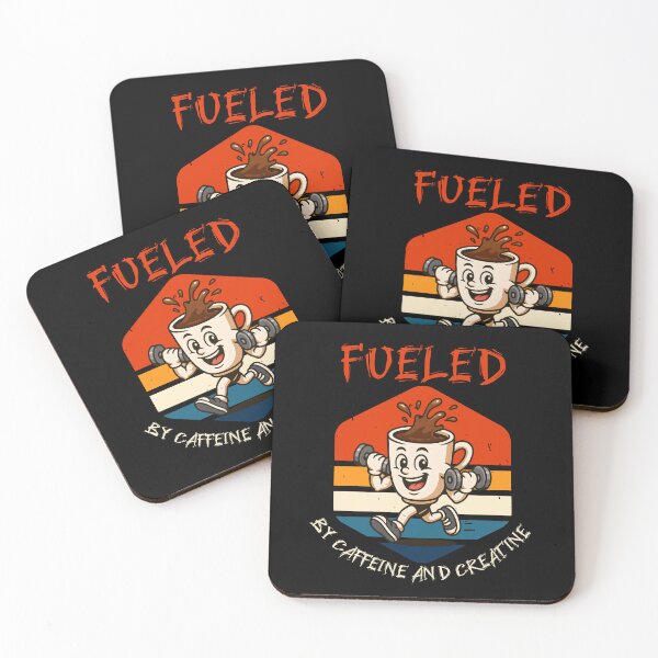 Item preview, Fueled by Caffeine and Creatine | Funny Gym Coffee Fitness Design designed and sold by Bawek85Designs.