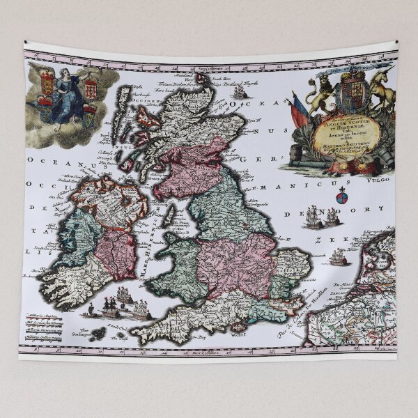 Item preview, Vintage Map of British Isles designed and sold by barefootliam.