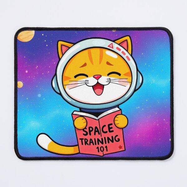 Item preview, Space Cat Astronaut Training designed and sold by CTM ArtStudio.
