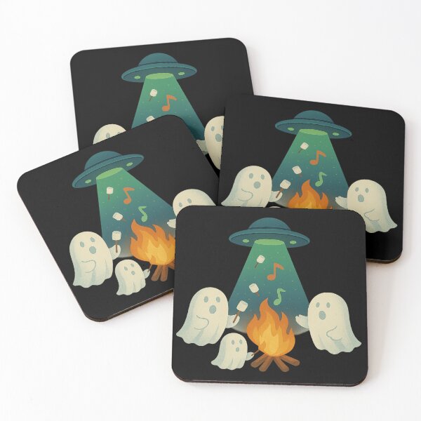 Item preview, Ghost Campfire UFO Roast — Funny Paranormal Alien Abduction Night designed and sold by POD DYNASTY | Original Print On Demand T-Shirt Graphics.