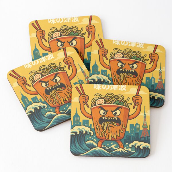 Item preview, The Ramen Monster – Retro Japanese Poster in Vintage Comic Style designed and sold by Travellerz.