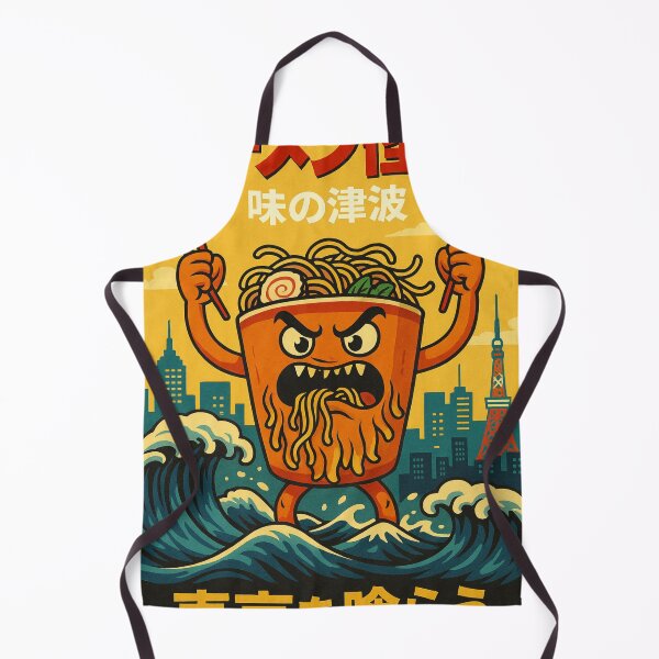 Item preview, The Ramen Monster – Retro Japanese Poster in Vintage Comic Style designed and sold by Travellerz.