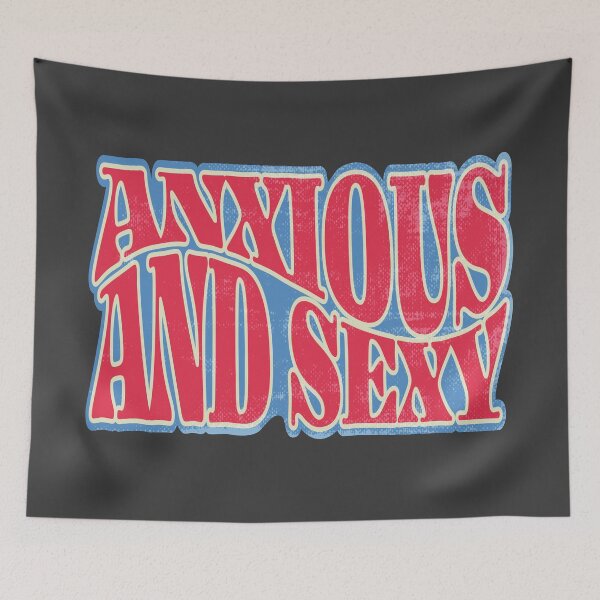 Item preview, Anxious and Sexy – Retro Mental Health Awareness Design designed and sold by Designs by Jesabee.