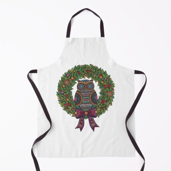 Item preview, Mandala Owl Christmas Wreath Shirt | Bohemian Dot Art Holiday  designed and sold by DotsNSoul.