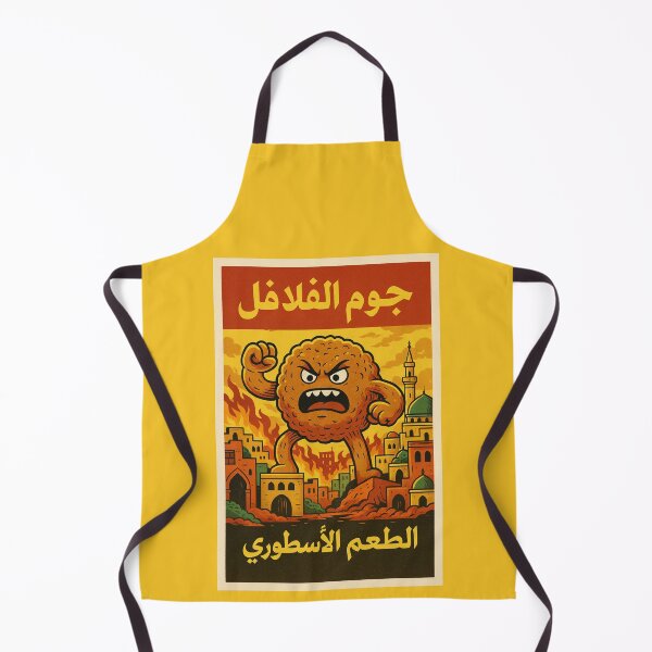 Item preview, The Falafel Monster – Retro Syrian Poster in Vintage Comic Style designed and sold by Travellerz.