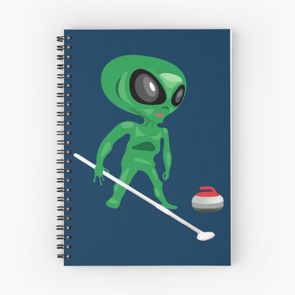 Item preview, Curling Alien Funny Winter Sport Design designed and sold by dereckgoodwi.