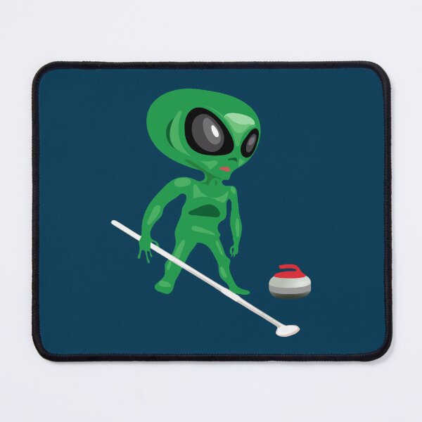 Item preview, Curling Alien Funny Winter Sport Design designed and sold by dereckgoodwi.
