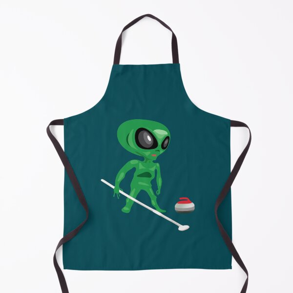 Item preview, Curling Alien Funny Winter Sport Design designed and sold by dereckgoodwi.