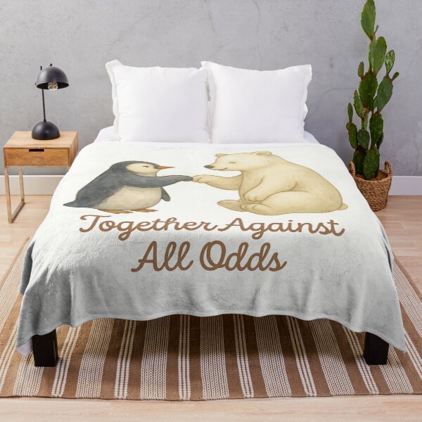 Item preview, Together Against All Odds – Penguin and Polar Bear Watercolor designed and sold by MforMontessori.