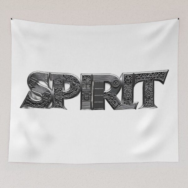 Item preview, SPIRIT — Metallic Engraved 3D Typography on Black designed and sold by Pjotre7.