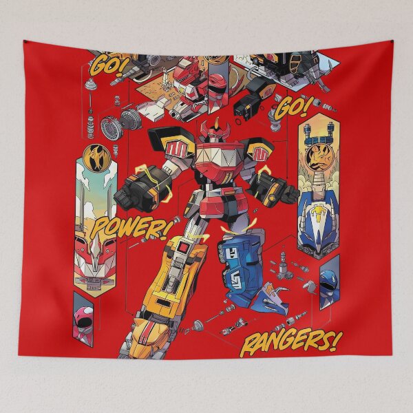Item preview, Epic Robot Warrior Assembly | Action-Packed Mecha Comic Art designed and sold by Artistic canvas store.