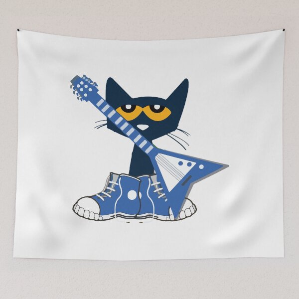 Item preview, Pete the cat rocking in blue shoes and blue guitar Classic T-Shirt designed and sold by juliett3dana.
