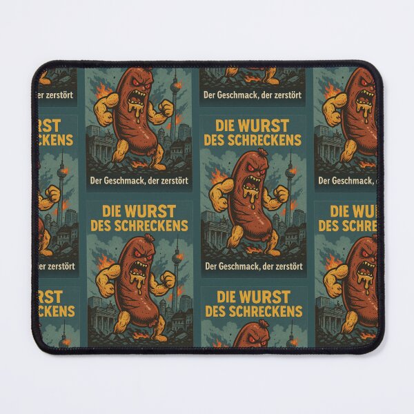 Item preview, The Sausage of Terror – Retro German Bratwurst Monster Poster in Vintage Comic Style designed and sold by Travellerz.