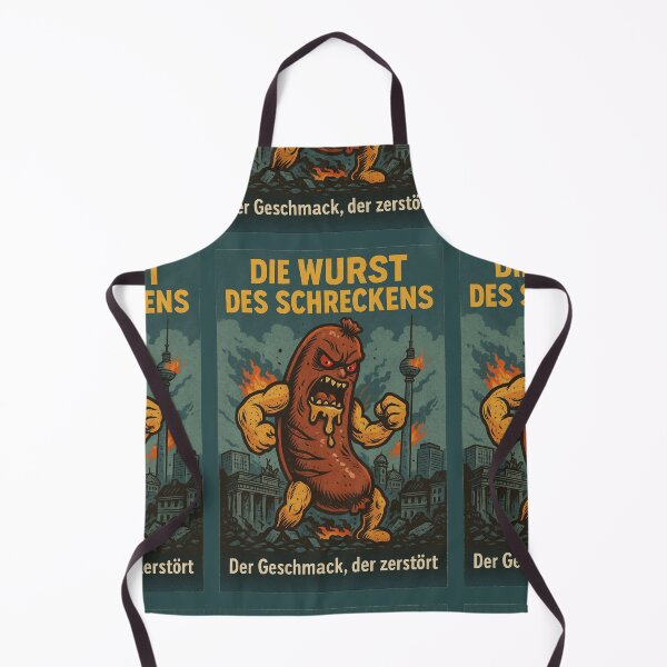 Item preview, The Sausage of Terror – Retro German Bratwurst Monster Poster in Vintage Comic Style designed and sold by Travellerz.