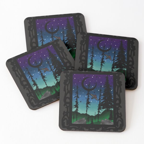 Item preview, Mothman Night Sky – Cryptid Forest Art Print designed and sold by LeeAnnaRose96.