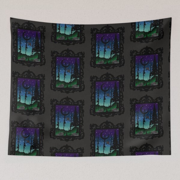 Item preview, Mothman Night Sky – Cryptid Forest Art Print designed and sold by LeeAnnaRose96.