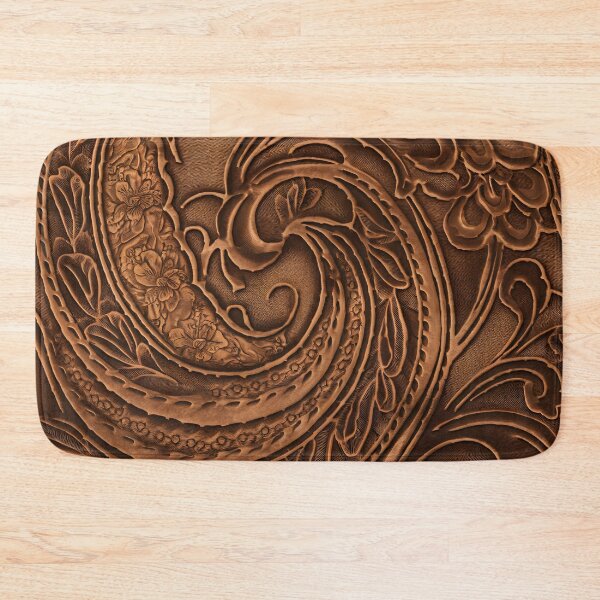 Item preview, Embossed Leather Pattern Design | Western Tooled Leather Texture | Rustic Faux Leather Look designed and sold by CoastalEmp.