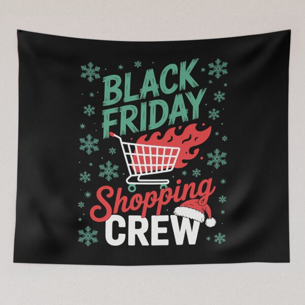 Item preview, Black Friday Shopping Crew Christmas Black Shopping Family designed and sold by savrmiller.