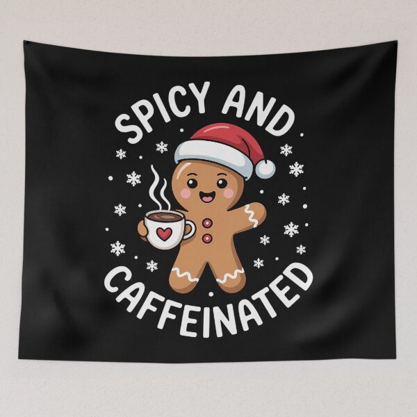 Item preview, Caffeinated Coffee Gingerbread Christmas Xmas designed and sold by savrmiller.