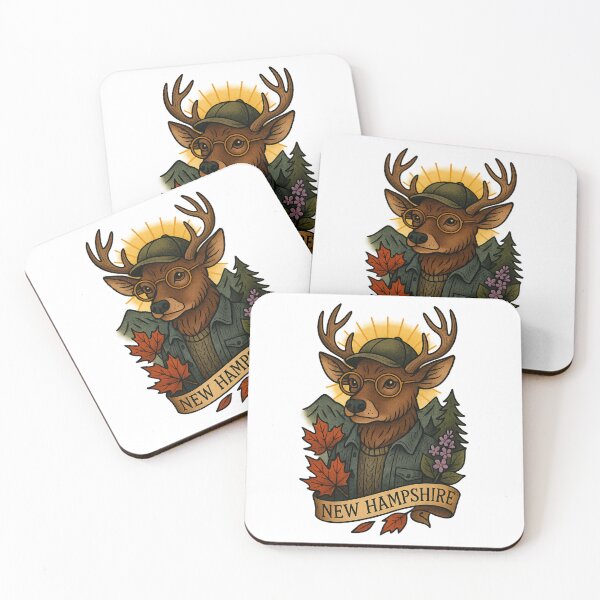 Item preview, New Hampshire White-Tailed Deer State Pride – Fifty Nifty Collection designed and sold by Zippitydodads.