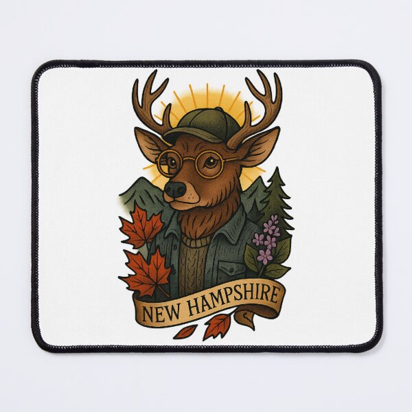 Item preview, New Hampshire White-Tailed Deer State Pride – Fifty Nifty Collection designed and sold by Zippitydodads.