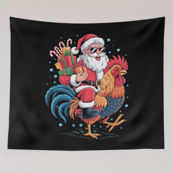 Item preview, Chicken Lovers Xmas Funny Santa Riding Chicken Christmas designed and sold by savrmiller.