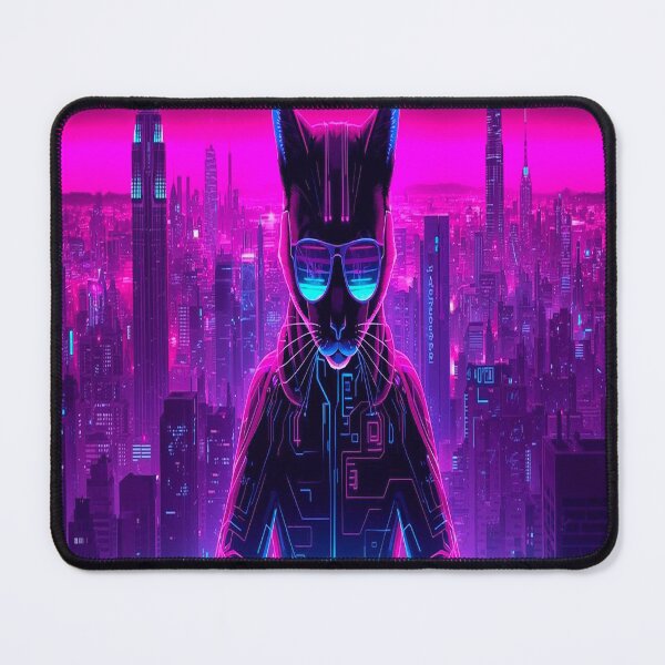 Item preview, Cyberpunk Neon Cat Hacker – Digital Vaporwave Design designed and sold by MODENESTY.