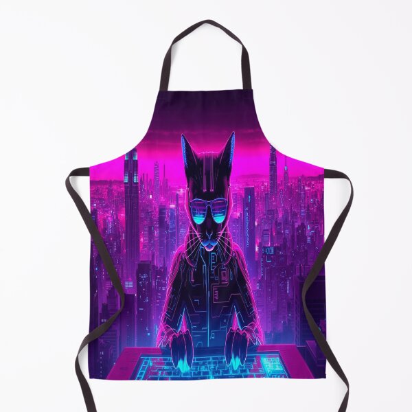 Item preview, Cyberpunk Neon Cat Hacker – Digital Vaporwave Design designed and sold by MODENESTY.