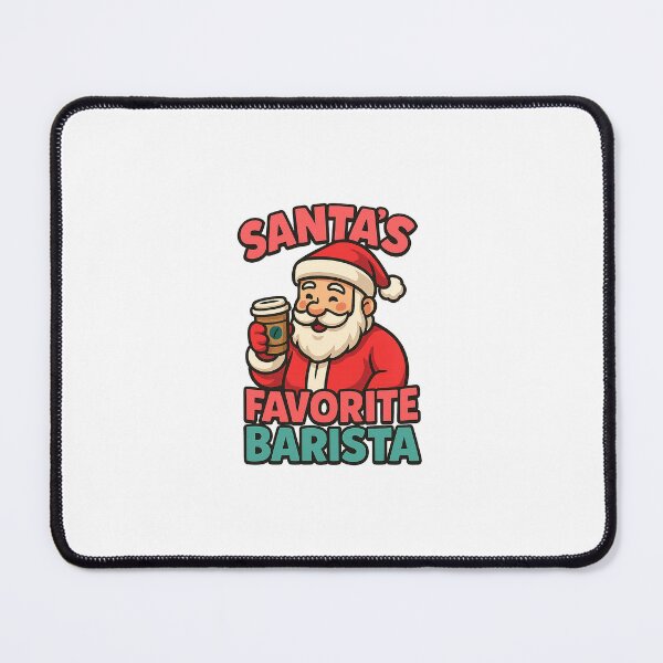 Item preview, Santa’s Favorite Barista Sticker – Cute Christmas Coffee Design designed and sold by BoldApparel.