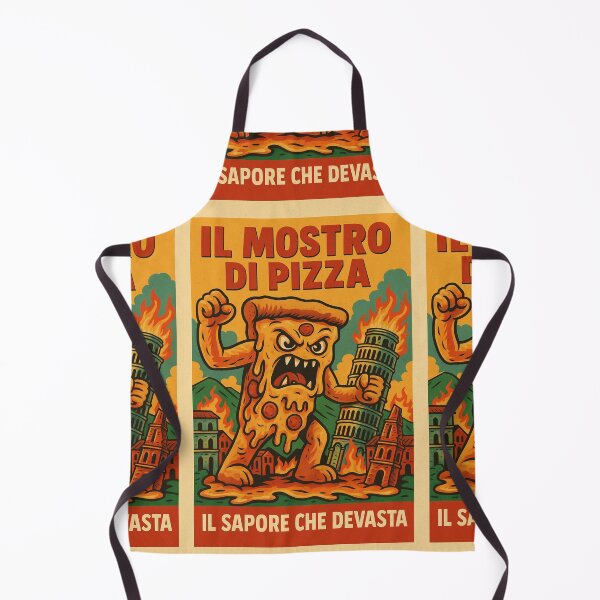 Item preview, Pizza Monster of Italy – Retro Comic Style Poster Illustration designed and sold by Travellerz.