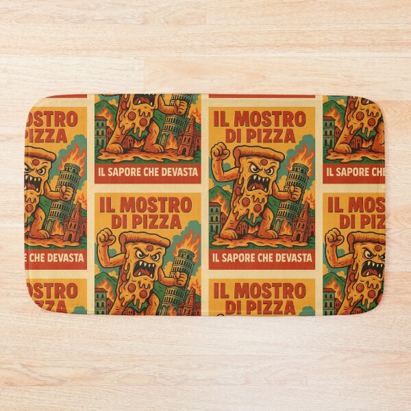 Item preview, Pizza Monster of Italy – Retro Comic Style Poster Illustration designed and sold by Travellerz.