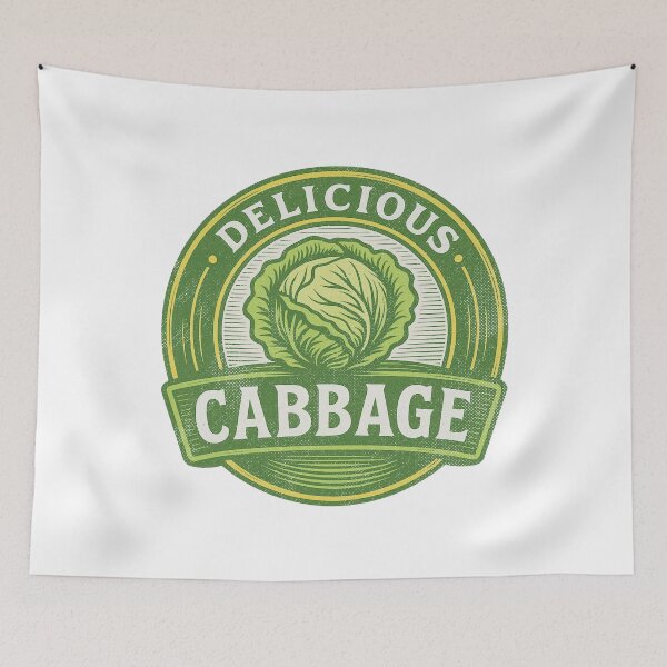 Item preview, Retro Delicious Cabbage Logo designed and sold by UNK-Fatigues.