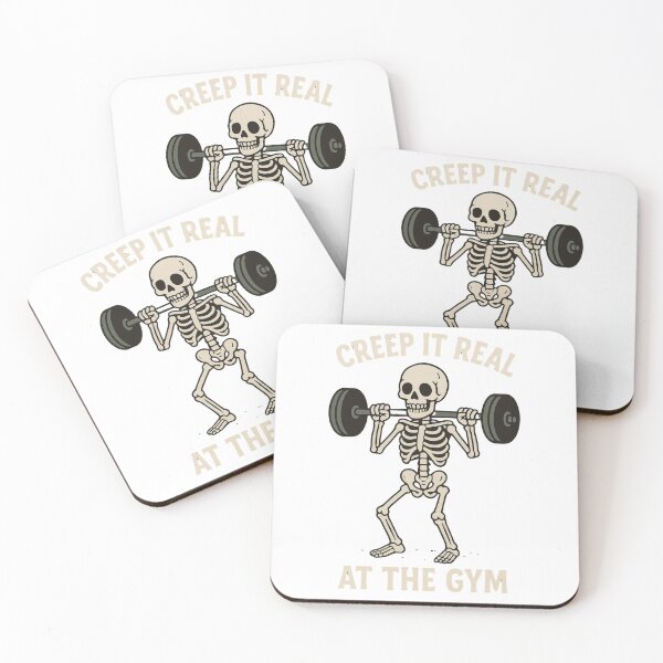 Item preview, Creep It Real at the Gym Funny Skeleton Weightlifting Design designed and sold by Bmd4Fitness.